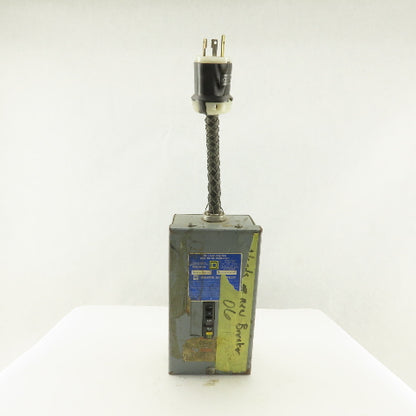 Square D QP2-4L70S 30A Single Breaker Machine Control Load Center W/ 30A Pigtail