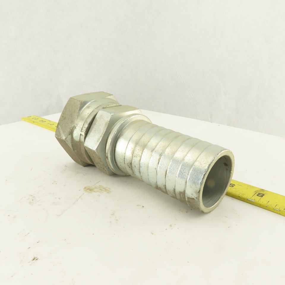 2-1/2-12 (-32) Flare Seat Female Swivel x 2" Hose Barb Fitting