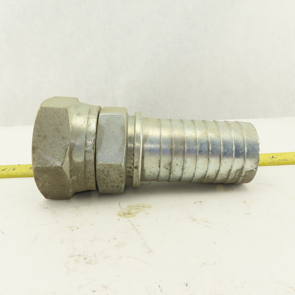 2-1/2-12 (-32) Flare Seat Female Swivel x 2" Hose Barb Fitting