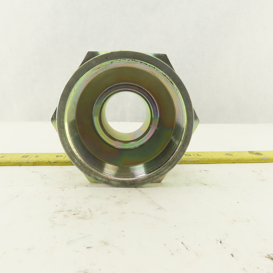 2-1/2-12 (-32) Female Flare Seat x 1-7/8-12 (-24) JIC Male Flare Adapter