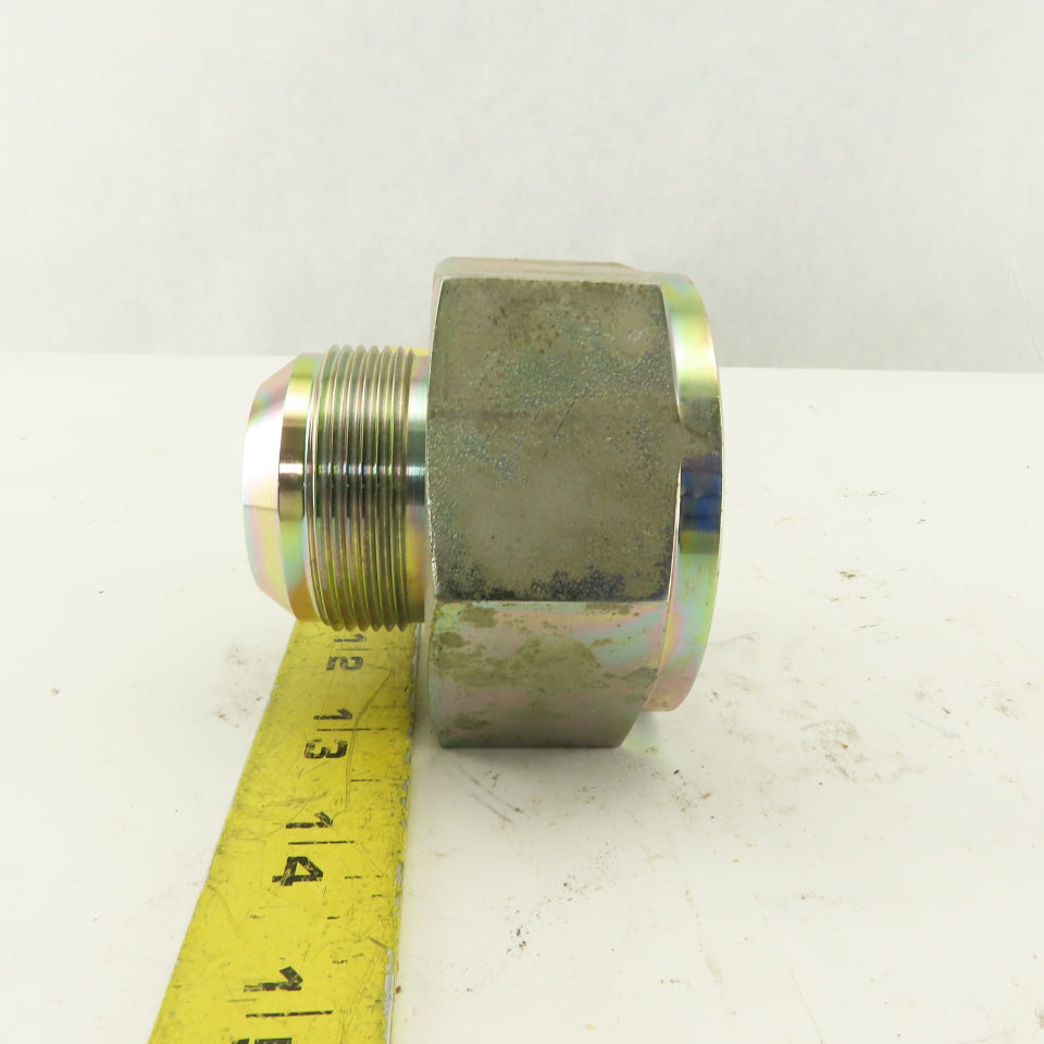 2-1/2-12 (-32) Female Flare Seat x 1-7/8-12 (-24) JIC Male Flare Adapter