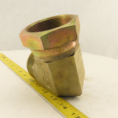 Brennan 2-1/2-12 (-32) Female Swivel JIC x 2-1/2-12 Male JIC Adapter 90° Elbow