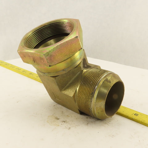 Brennan 2-1/2-12 (-32) Female Swivel JIC x 2-1/2-12 Male JIC Adapter 90° Elbow