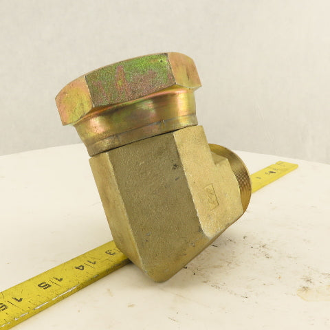 Brennan 2-1/2-12 (-32) Female Swivel JIC x 2-1/2-12 Male JIC Adapter 90° Elbow