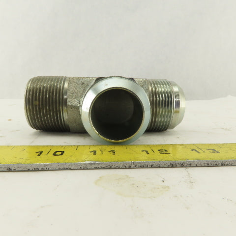 1-1/4-11 Male X 1-5/8-12 JIC Male Run Tee Hydraulic Fitting
