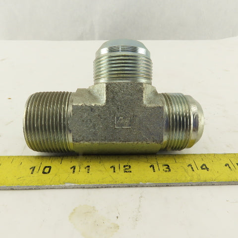 1-1/4-11 Male X 1-5/8-12 JIC Male Run Tee Hydraulic Fitting