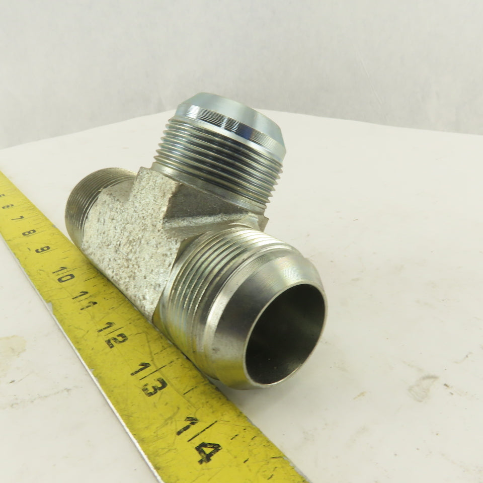 1-1/4-11 Male X 1-5/8-12 JIC Male Run Tee Hydraulic Fitting