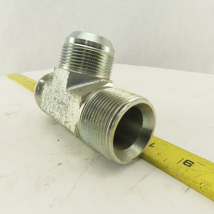 1-1/4-11 Male X 1-5/8-12 JIC Male Run Tee Hydraulic Fitting