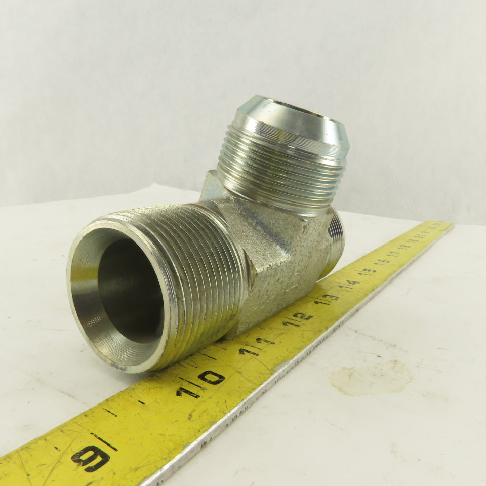 1-1/4-11 Male X 1-5/8-12 JIC Male Run Tee Hydraulic Fitting