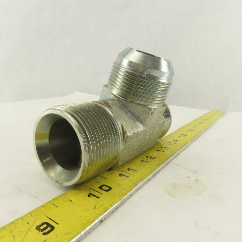 1-1/4-11 Male X 1-5/8-12 JIC Male Run Tee Hydraulic Fitting
