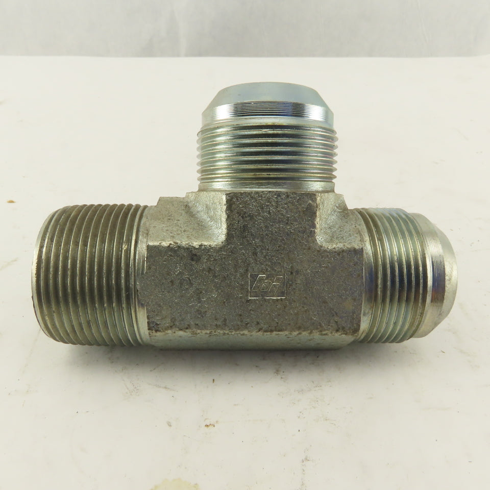 1-1/4-11 Male X 1-5/8-12 JIC Male Run Tee Hydraulic Fitting