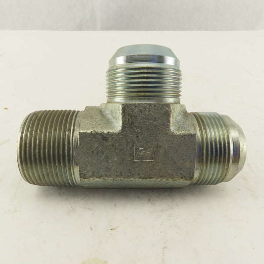 1-1/4-11 Male X 1-5/8-12 JIC Male Run Tee Hydraulic Fitting