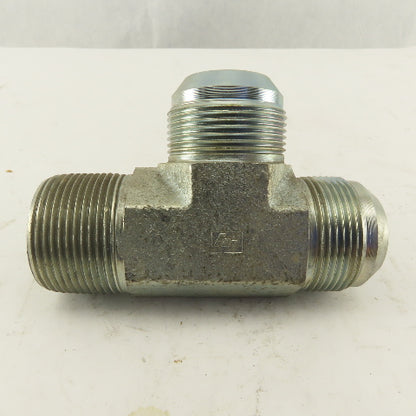 1-1/4-11 Male X 1-5/8-12 JIC Male Run Tee Hydraulic Fitting