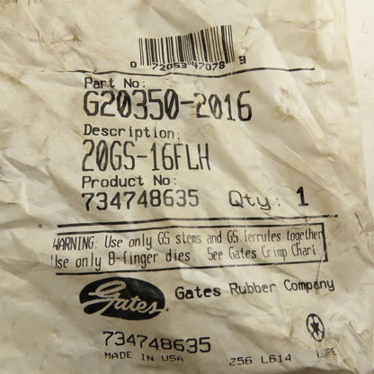 Gates 20GS-16FLH 1-7/8" Flange Split Clamp Hydraulic Fitting 1-1/4" Hose Barb