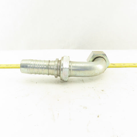 Gates 7347 3255 1-7/16 Female Flat Face Swivel 1" Hose Barb 90° Elbow