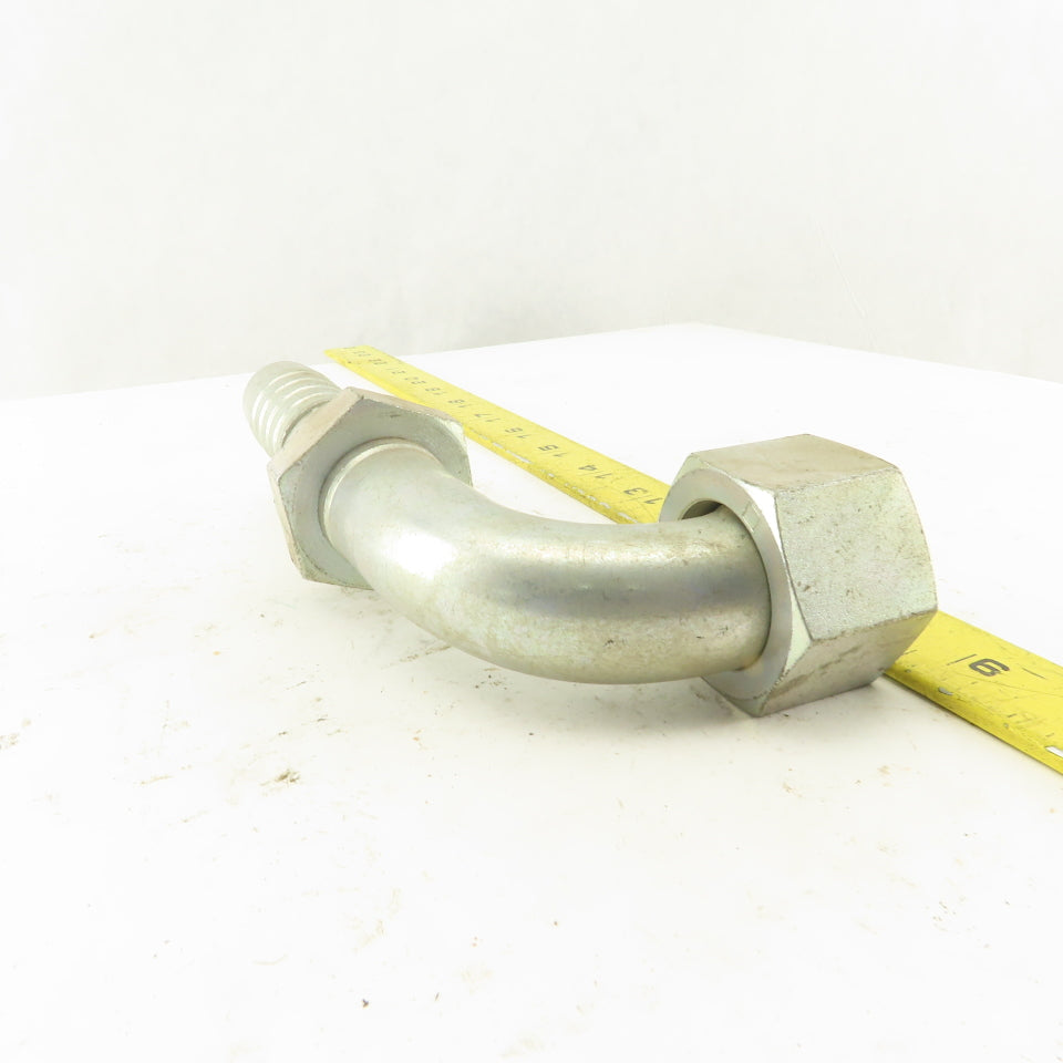 Gates 7347 3255 1-7/16 Female Flat Face Swivel 1" Hose Barb 90° Elbow