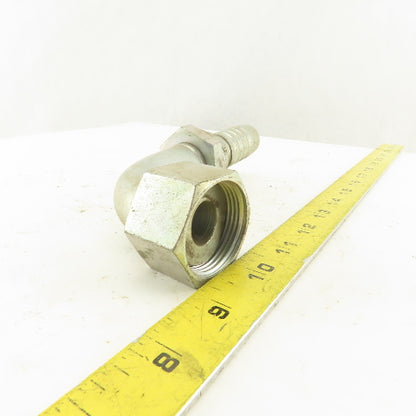 Gates 7347 3255 1-7/16 Female Flat Face Swivel 1" Hose Barb 90° Elbow