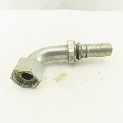 Gates 7347 3255 1-7/16 Female Flat Face Swivel 1" Hose Barb 90° Elbow