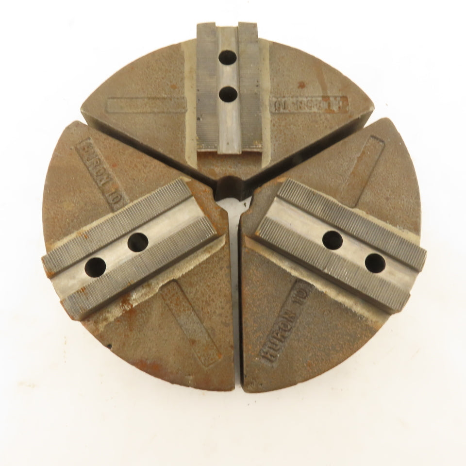 Cast Iron Serrated 10" Round Lathe Chuck Jaws 3pc Set
