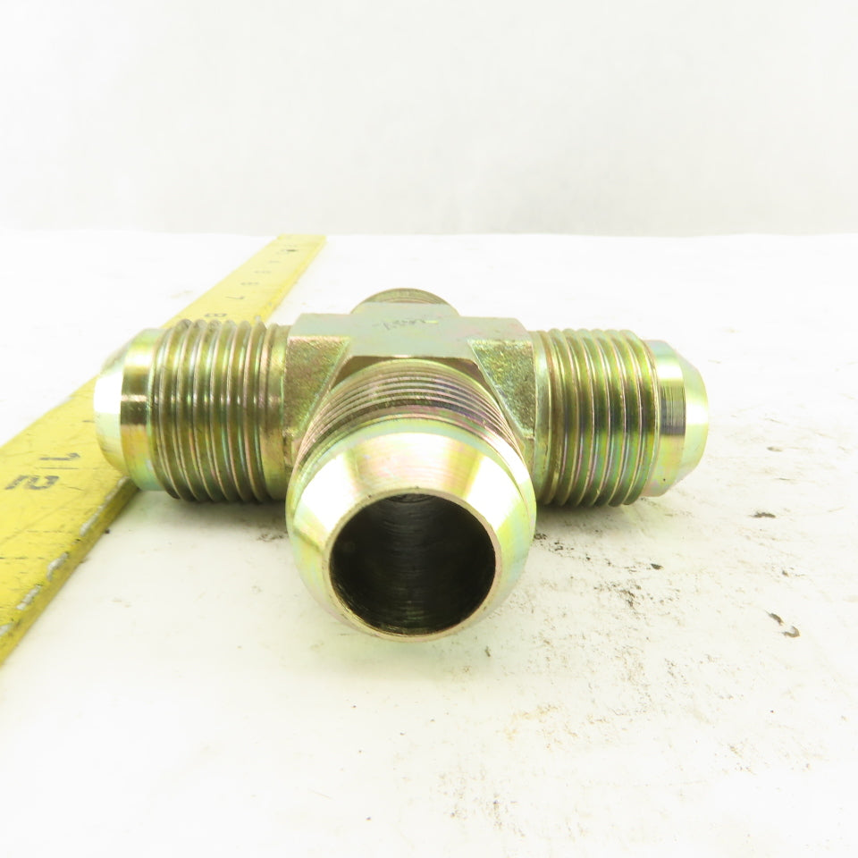12MJ 1-1/16-12 (-12) JIC Flare Cross 4 Way Male Hydraulic Fitting