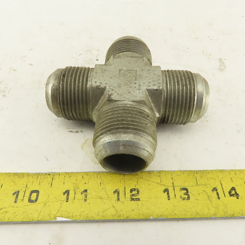 1-5/16-12 (-16) JIC Flare Cross 4 Way Male Hydraulic Fitting
