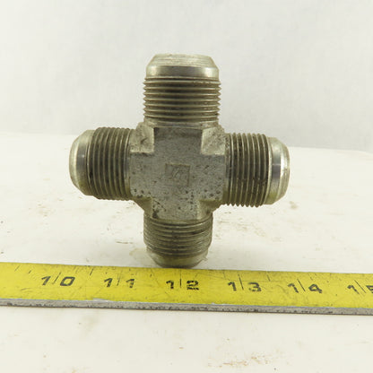 1-5/16-12 (-16) JIC Flare Cross 4 Way Male Hydraulic Fitting