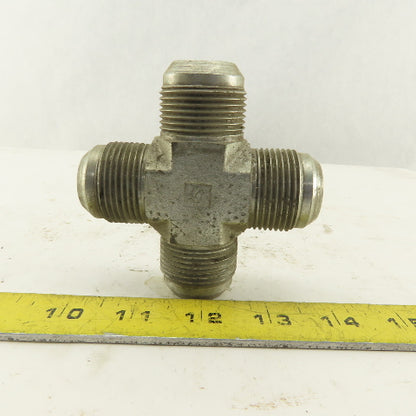 1-5/16-12 (-16) JIC Flare Cross 4 Way Male Hydraulic Fitting