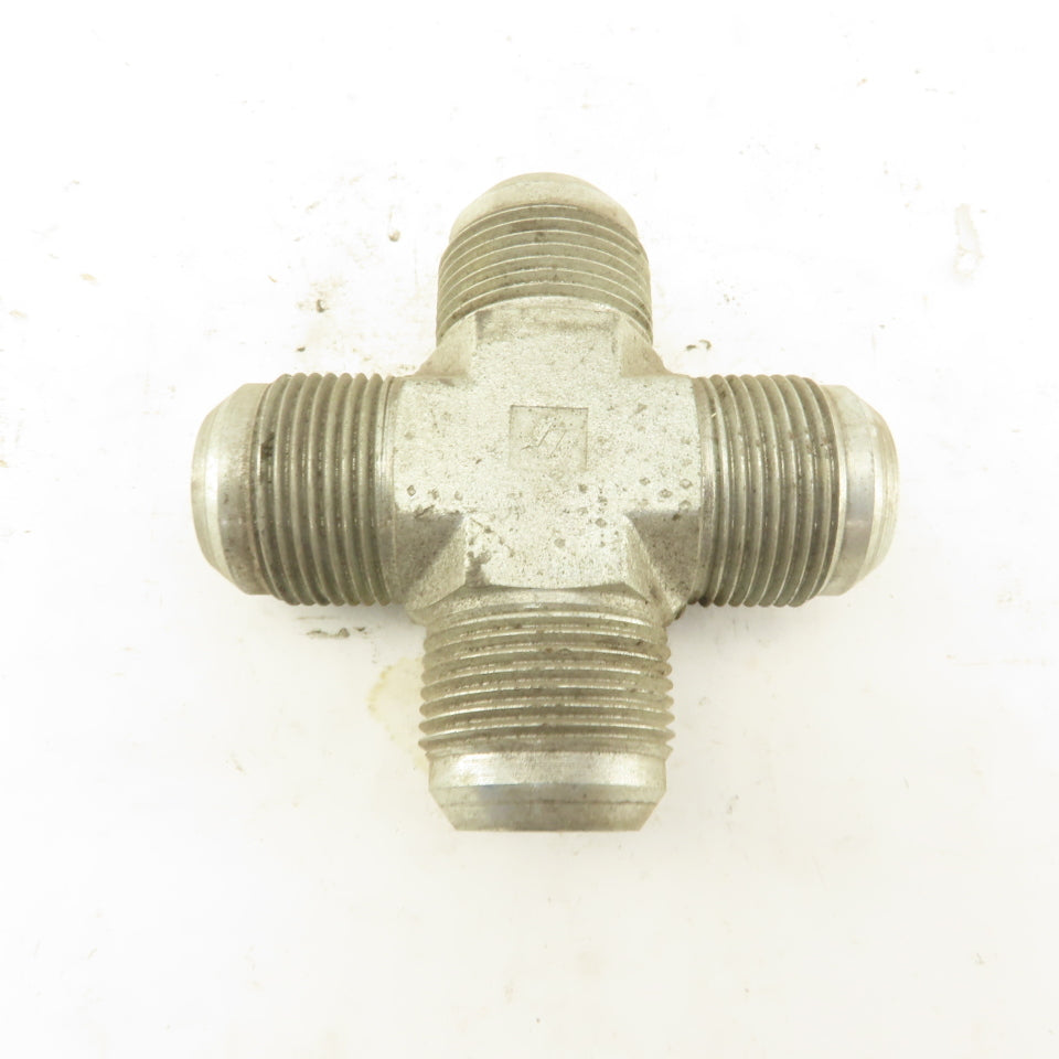 1-5/16-12 (-16) JIC Flare Cross 4 Way Male Hydraulic Fitting