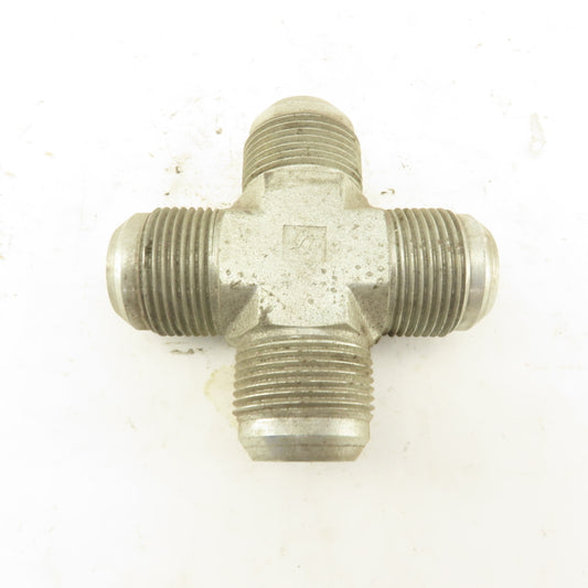 1-5/16-12 (-16) JIC Flare Cross 4 Way Male Hydraulic Fitting