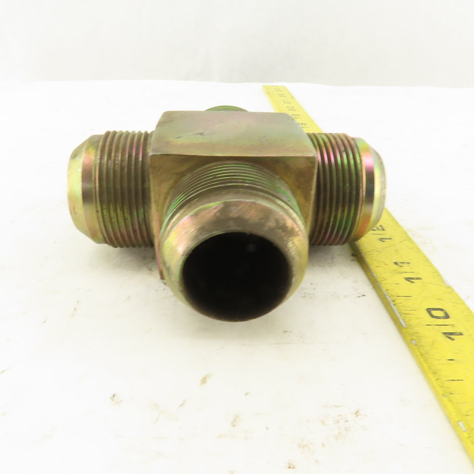20MJ 1-5/8-12 (-20) Male JIC Hydraulic Union 4 Way Tee