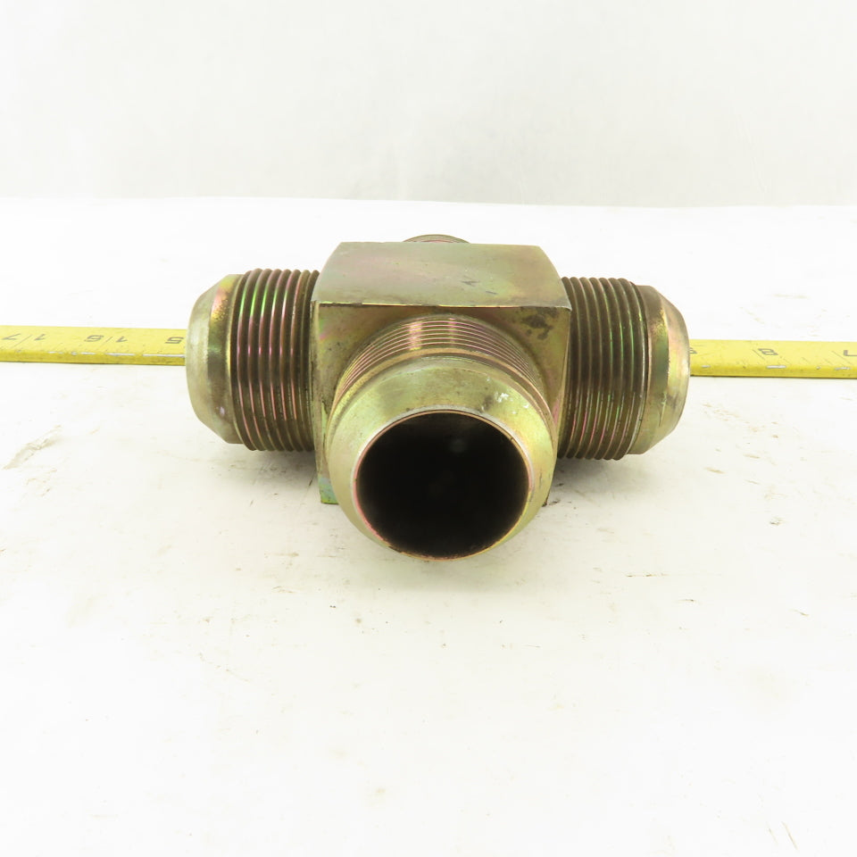 20MJ 1-5/8-12 (-20) Male JIC Hydraulic Union 4 Way Tee