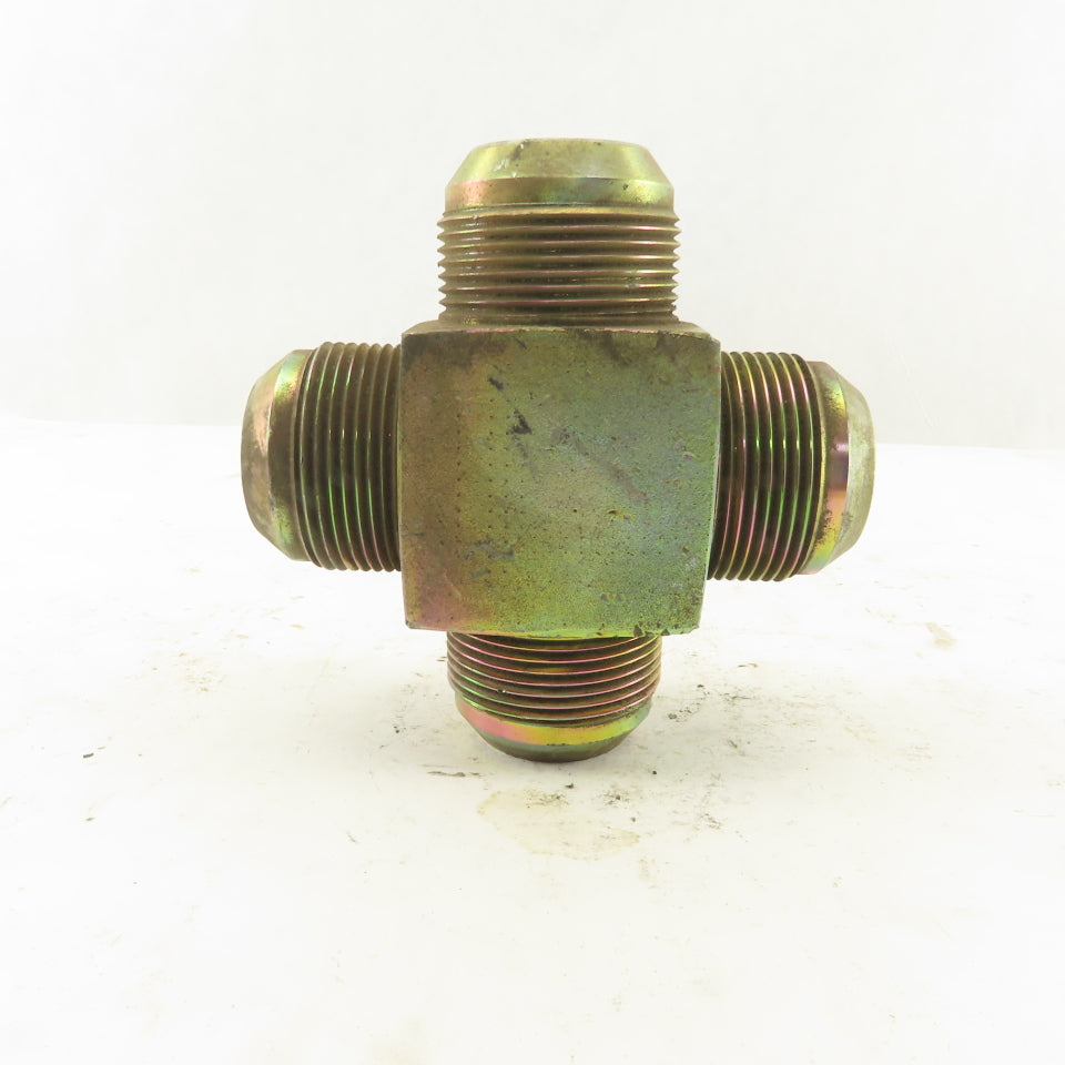 20MJ 1-5/8-12 (-20) Male JIC Hydraulic Union 4 Way Tee