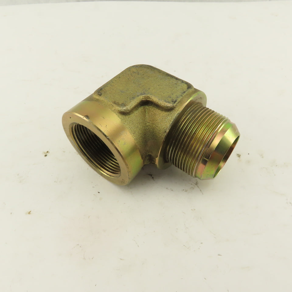 1-7/8-12 (-24) Male JIC Flare x 1-1/2" NPT Female 90° Elbow