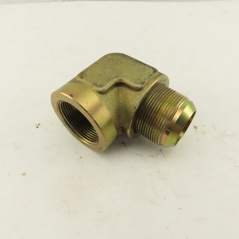 1-7/8-12 (-24) Male JIC Flare x 1-1/2" NPT Female 90° Elbow