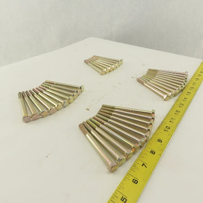 5/16-18 UNC, 3-1/2" Length Under Head Hex Head Cap Screw Lot of 37