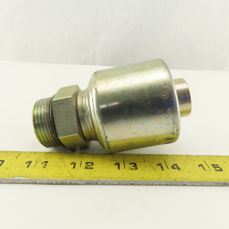 Gates G25120 1616 1-5/16-12 (-16)  O-Ring Boss Male x 1" Hose Mega Crimp Fitting