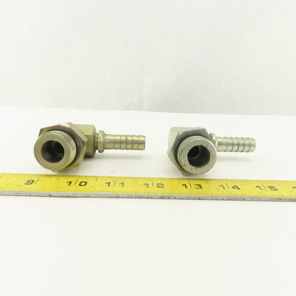 Gates 1-1/16-12 (-12) O-Ring Boss Swivel Male x 1/2 Hose Barb 90° Elbow Lot Of 2