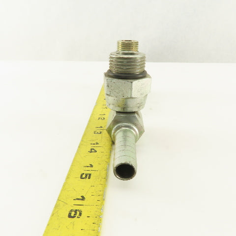 Gates 1-1/16-12 (-12) O-Ring Boss Swivel Male x 1/2 Hose Barb 90° Elbow Lot Of 2