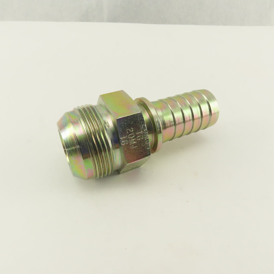 Gates 16-20MJ 1-5/8-12 (-20) JIC Male Flare x 1" Hose Barb Hydraulic Fitting