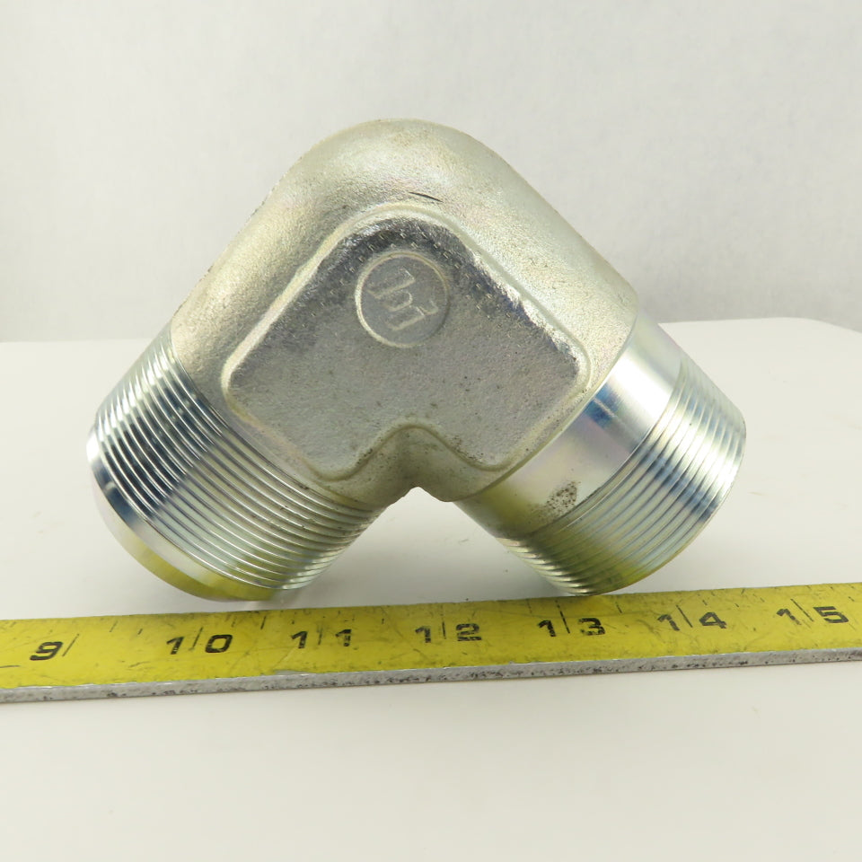 2" NPT x 2-1/2-12 (-32) JIC Flare 90° Elbow