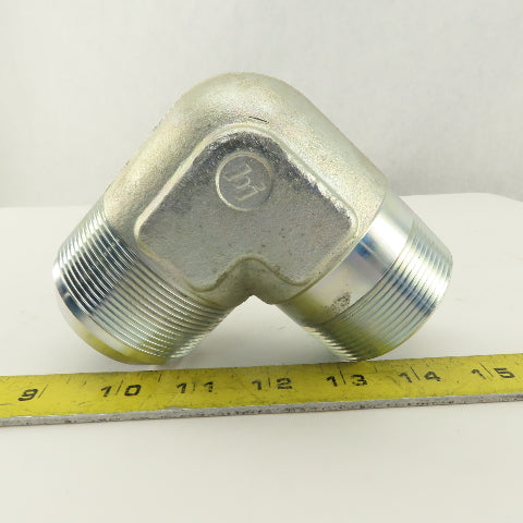 2" NPT x 2-1/2-12 (-32) JIC Flare 90° Elbow