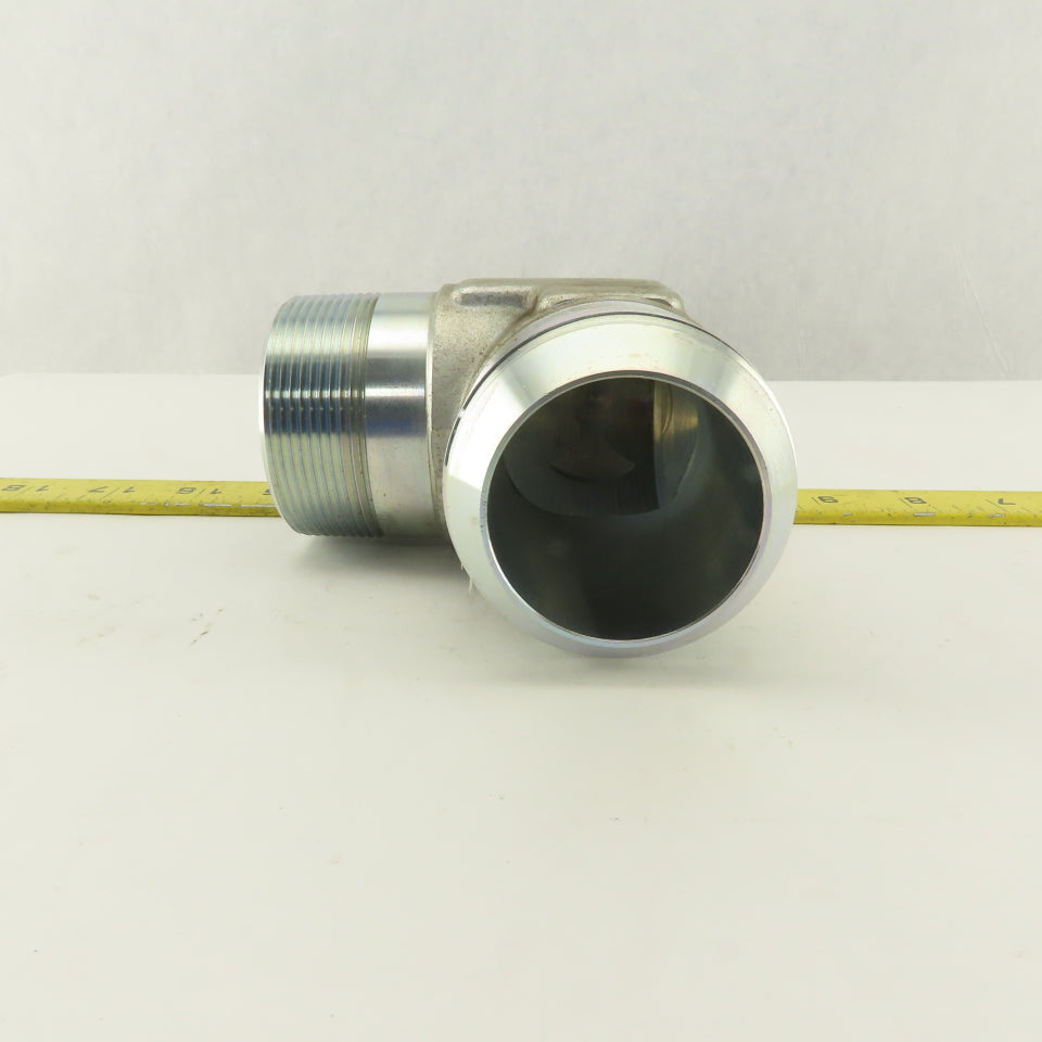 2" NPT x 2-1/2-12 (-32) JIC Flare 90° Elbow