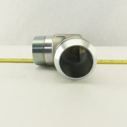 2" NPT x 2-1/2-12 (-32) JIC Flare 90° Elbow
