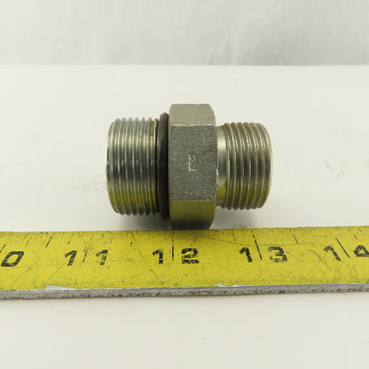 1-5/16-12 (-16) O-Ring Boss Flat Face x 1-3/16-12 O-Ring Face Hydraulic Fitting