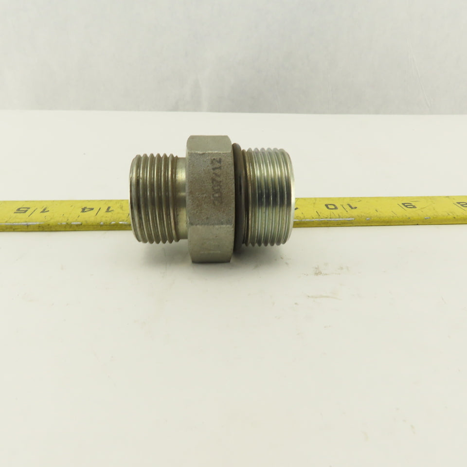 1-5/16-12 (-16) O-Ring Boss Flat Face x 1-3/16-12 O-Ring Face Hydraulic Fitting