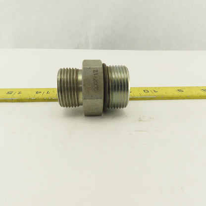 1-5/16-12 (-16) O-Ring Boss Flat Face x 1-3/16-12 O-Ring Face Hydraulic Fitting