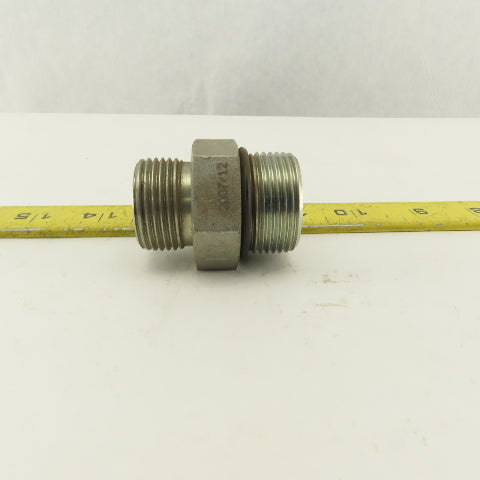 1-5/16-12 (-16) O-Ring Boss Flat Face x 1-3/16-12 O-Ring Face Hydraulic Fitting