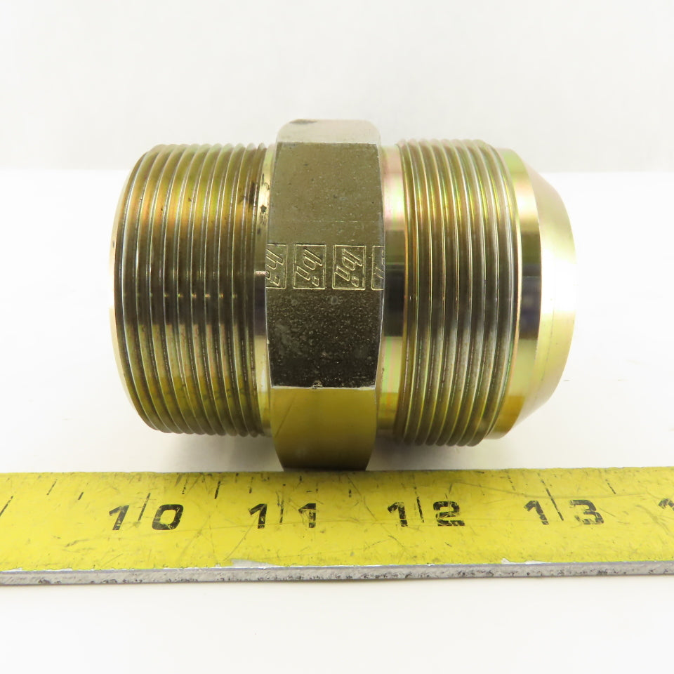 1-1/2-12 (-32) Flare x 2" NPT Inverted Flare Seat Hydraulic Adapter
