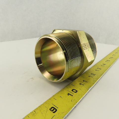 1-1/2-12 (-32) Flare x 2" NPT Inverted Flare Seat Hydraulic Adapter