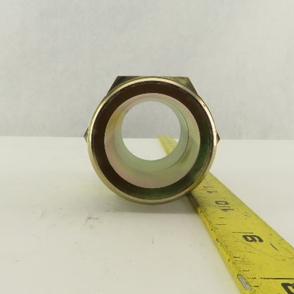1-1/2-12 (-32) Flare x 2" NPT Inverted Flare Seat Hydraulic Adapter
